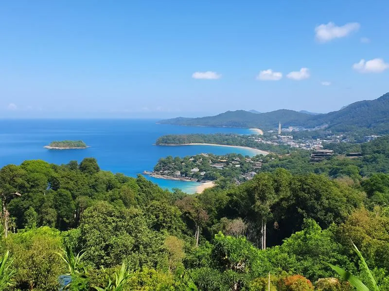Kata Viewpoint over Kata Noi, Kata and Karon beaches, Phuket