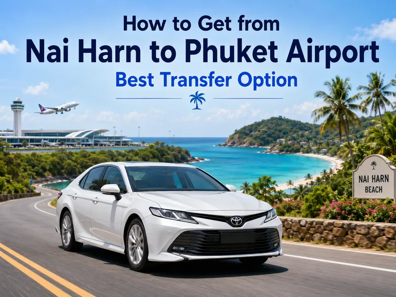 Fixed taxi prices from Nai Harn to Phuket airport by vehicle type