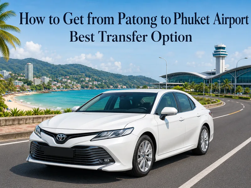 Ways to travel from Patong to Phuket airport: private car, bus, taxi, ride-hailing app and rental car