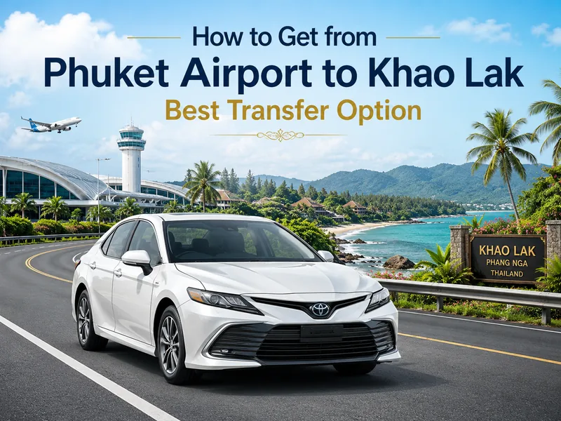 Ways to travel from Phuket airport to Khao Lak: private transfer, bus, taxi, ride-hailing and rental car