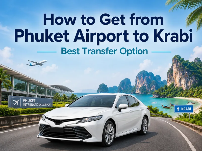 Ways to travel from Phuket airport to Krabi: private car, bus or minivan, taxi, app and rental car